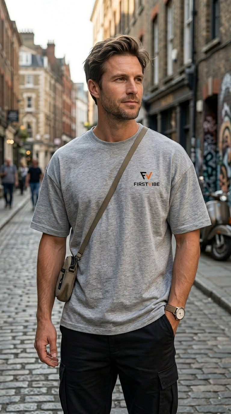 FirstVibe Premium Cotton Polo Tee for men